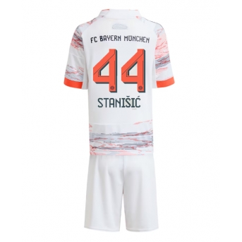 Bayern Munich Josip Stanisic #44 Maglia Gara Trasferta Repliche 2025-26 Bambino Maniche Corte